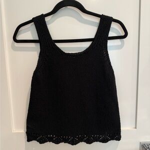 Black Knit Women's Top
